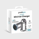 PRODIGEE ENERGEE CARGADOR DE CARRO CON POWER DELIVERY 30W GREY