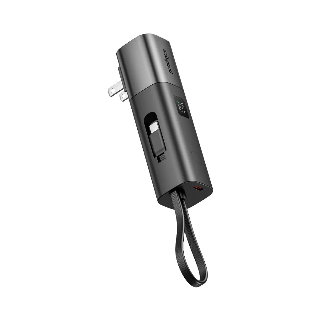 Prodigee Powerbar 20W 2 In 1 Power Bank & Wall Charger-Black
