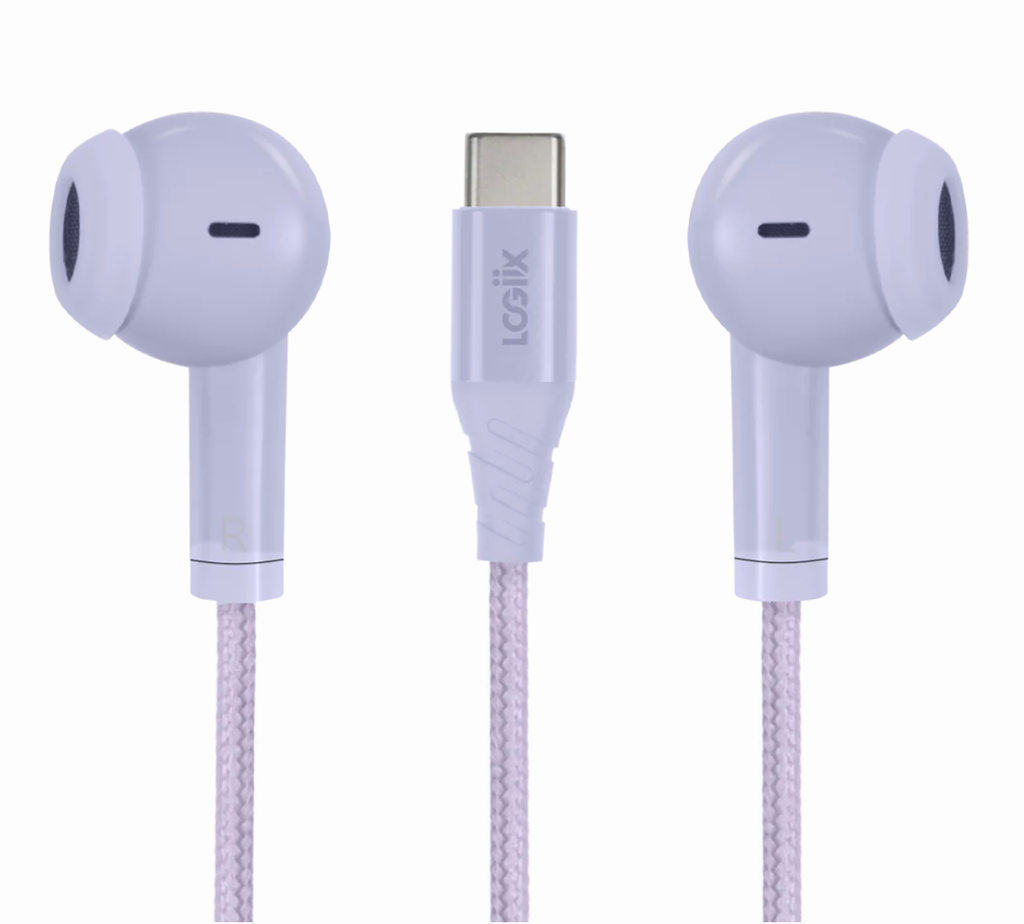 LOGiiX Vibrance Melody Wired USB-C Earphones - Lavender