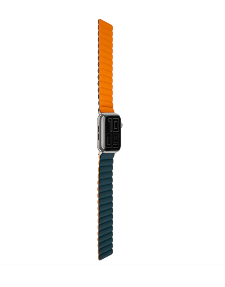 LOGiiX Vibrance Link Apple Watch Band 42/44/45mm - Navy/Orange