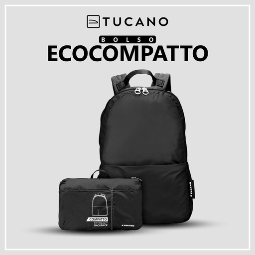 [8020252180239] TUCANO ECOCOMPATTO MOCHILA BLACK