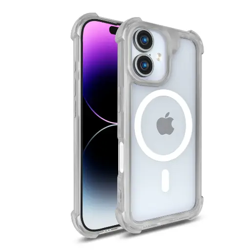 [888488344669] CLICK CLEAR RUGGED MAGSAFE SERIES IPHONE 16 CLEAR/WHITE  