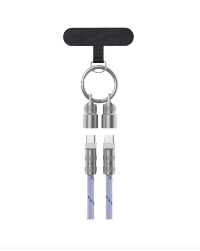 [888488355030] ZIZO PowerVault Link+ Lanyard USB-C Cable - Lilac