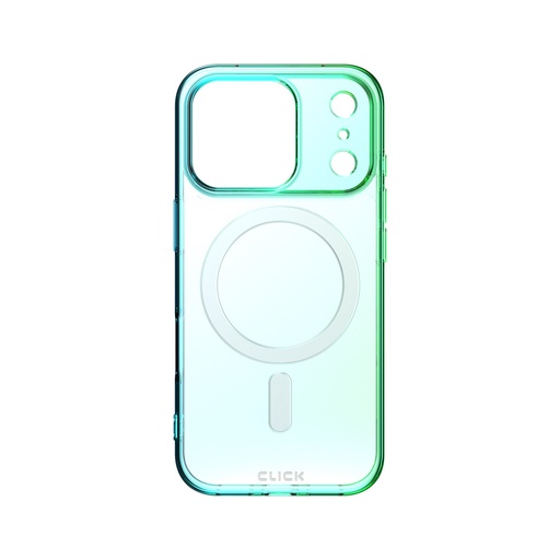 [888488354187] CLICK Clear Ombre MagSafe Series iPhone 17 Pro Case - Green Blue