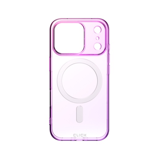 [888488354545] CLICK Clear Ombre MagSafe Series iPhone 17 Pro Max Case - Pink Purple
