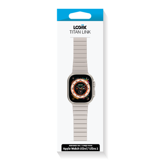 [802118135472] Titan Link Apple Watch Band 42/44/45/49mm S1-9/SE/Ultra - Steel/Titanium