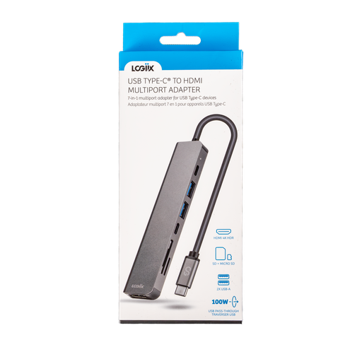 [802118135762] LOGIIX USB Type-C to HDMI Multiport Adapter - Graphite Grey