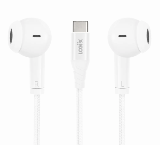 [802118140384] LOGiiX Vibrance Melody Wired USB-C Earphones - White