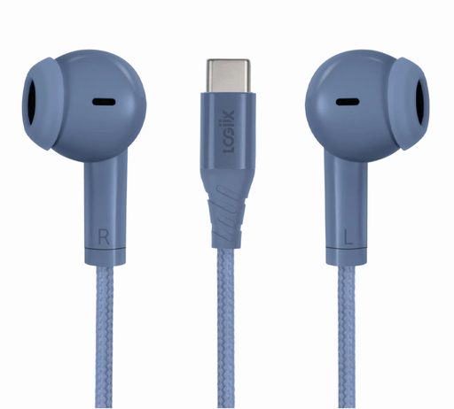 [802118140414] LOGiiX Vibrance Melody Wired USB-C Earphones - Midnight Blue
